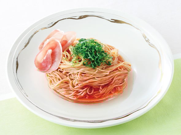 「日本のトマト」の冷製パスタ