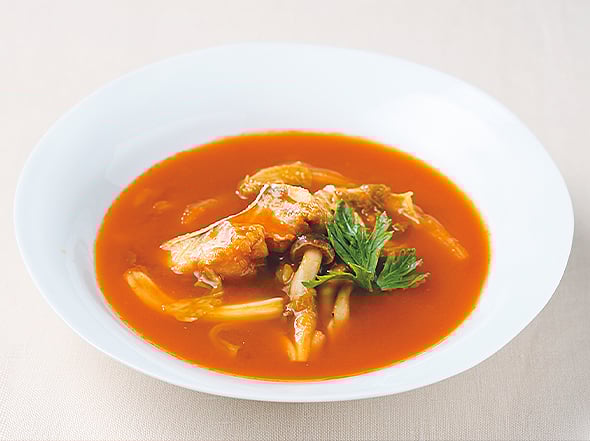 タラの「つぶより野菜」仕立て