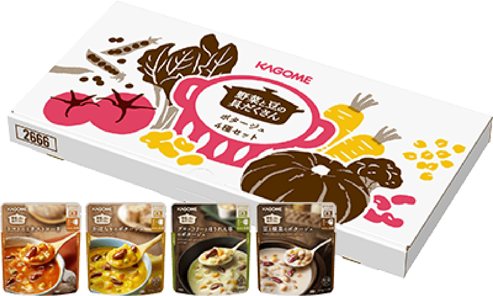 野菜と豆の具だくさんポタージュ 4種（各1袋）