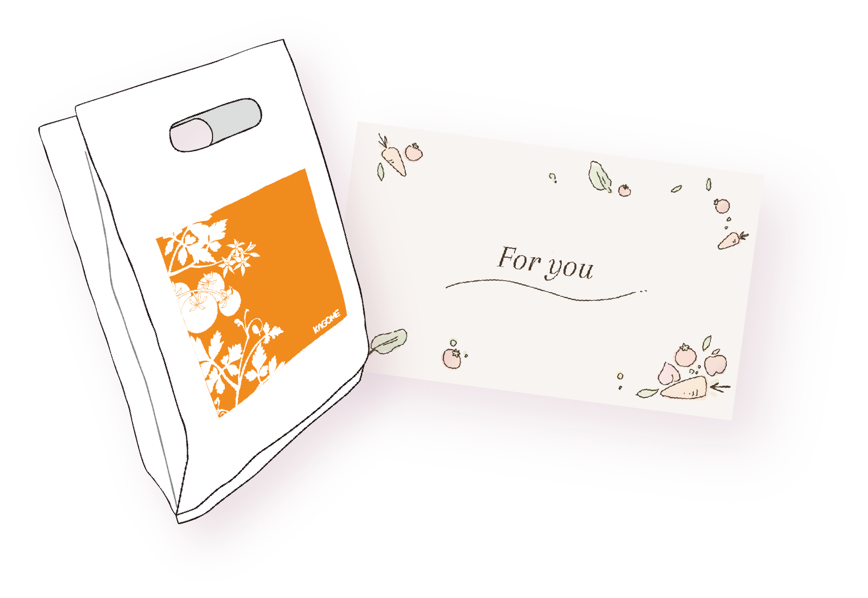 お福分け袋（メッセージカードつき）3セット 