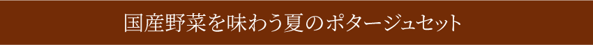 国産野菜を味わう夏のポタージュセット
