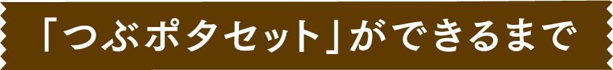 「つぶポタセット」ができるまで