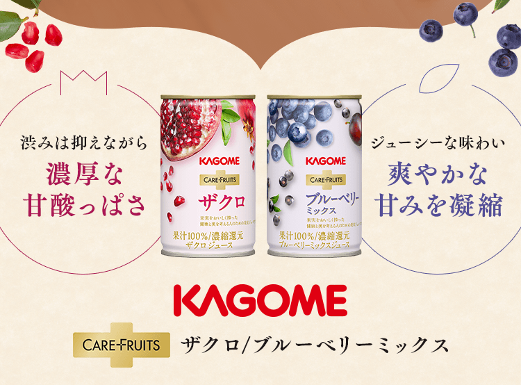 KAGOME CARE FRUITS ザクロ／ブルーベリーミックス