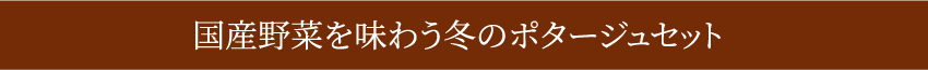国産野菜を味わう冬のポタージュセット