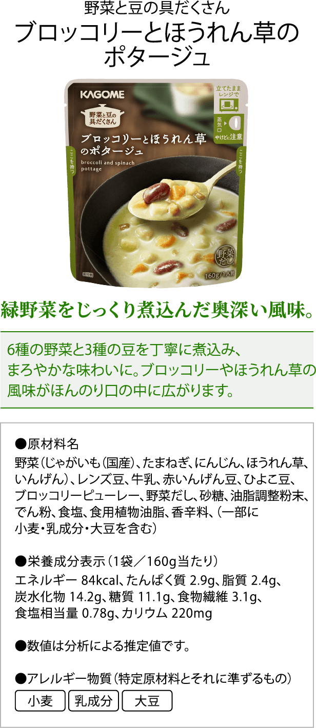 ブロッコリーとほうれん草のポタージュ