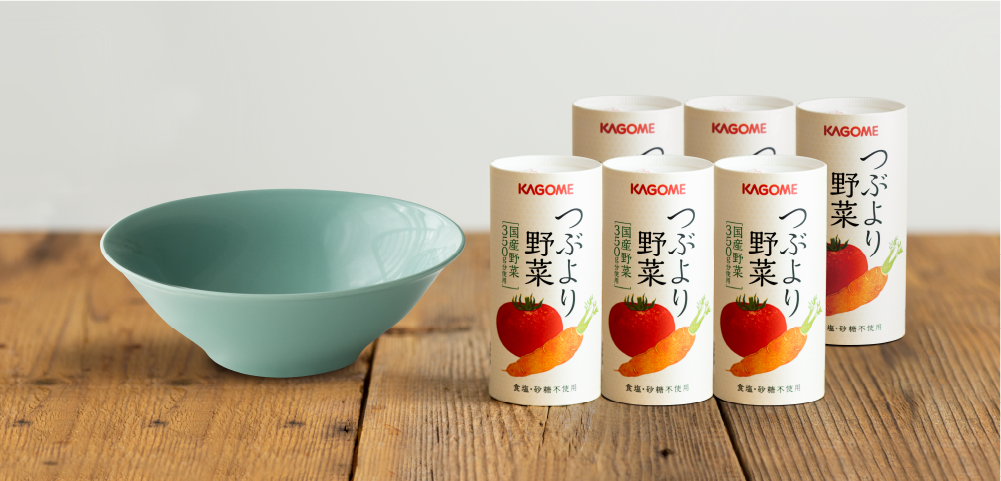 「白群色の小鉢」と「つぶより野菜」のセット