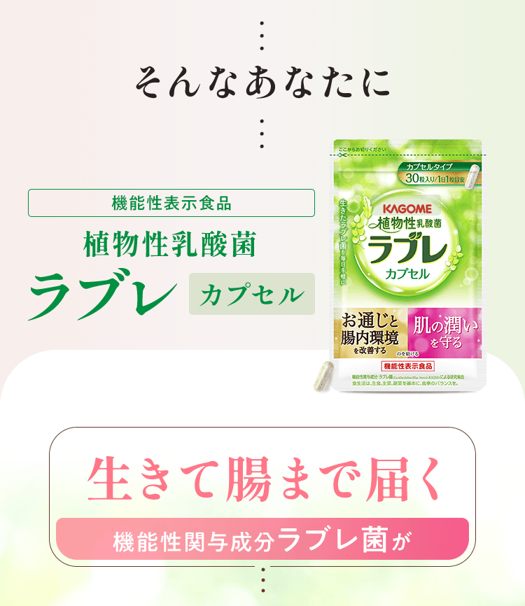 そんなあなたに 機能性表示食品 植物性乳酸菌ラブレ カプセル