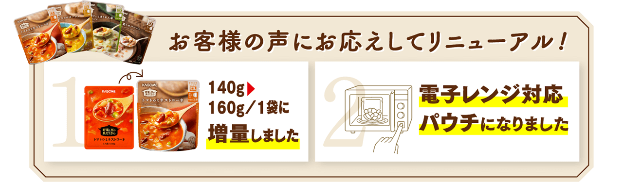 お客様の声にお応えしてリニューアル！