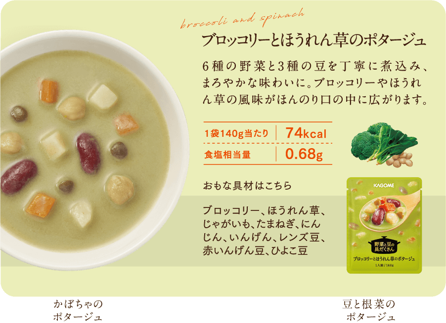 ブロッコリーとほうれん草のポタージュ