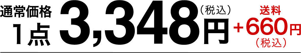 通常価格1点3,348円（税込）+送料660円（税込）