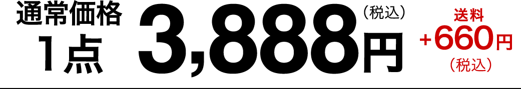 通常価格1点3,888円（税込）送料+660円（税込）