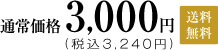 通常価格3,000円(税込3,240円)送料無料