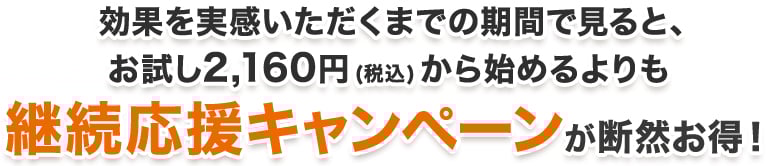 継続応援キャンペーンが断然お得！